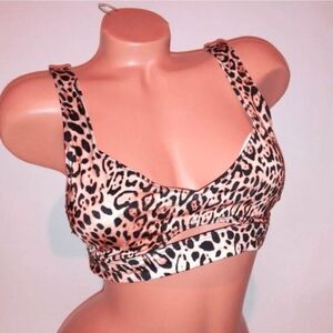 Victoria's Secret Leopard Print Cutout Bikini Top